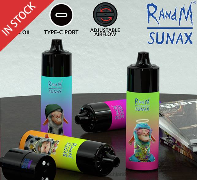 RandM Sunax 21000 Airflow Control Pod, austauschbares Vape-Gerät, 1 Stück 04LD272 - RandM Tornado Berlin roter Apfel Zitrone