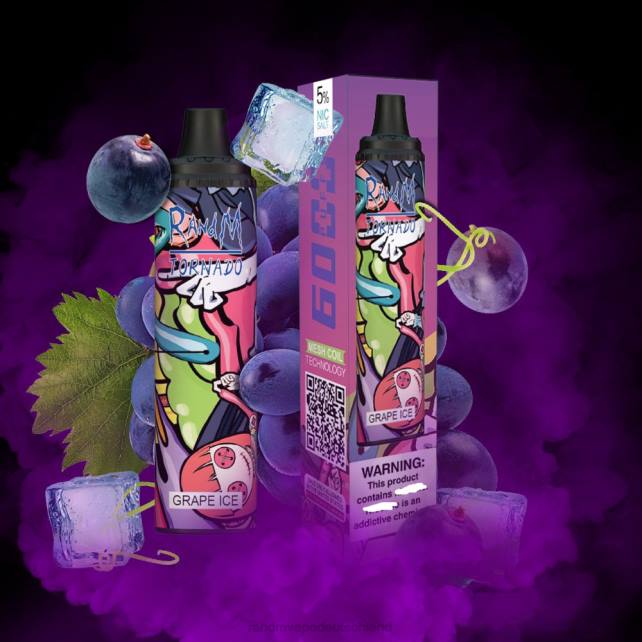 RandM Tornado 6000 Airflow Control Vape Pod Gerät 1St 04LD293 - RandM Vape München blaues Razz-Eis