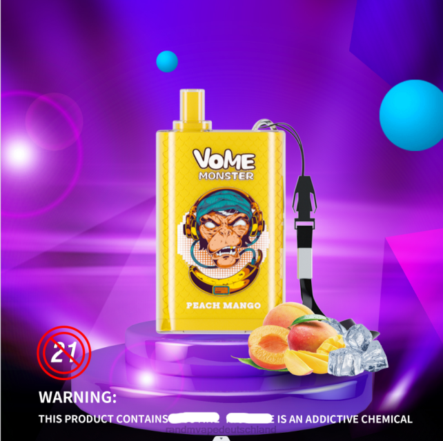 RandM Vome Monster 10000 Airflow Control Vape Pod Gerät 1St 04LD278 - RandM Vape Kaufen Deutschland gemischte Beeren