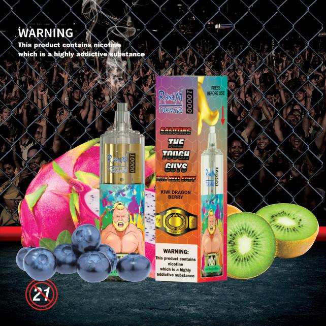 RandM Tornado 10000 Airflow Control Vape-Gerät 1St 04LD102 - RandM Tornado Berlin Himbeere Erdbeere