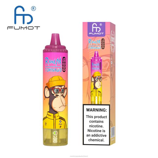 Fumot RandM Tornado 15000 Vape-Gerät mit Akku und E-Liquid-Display Version 1 04LD29 - Tornado Vape Preis Erdbeerwassermelone
