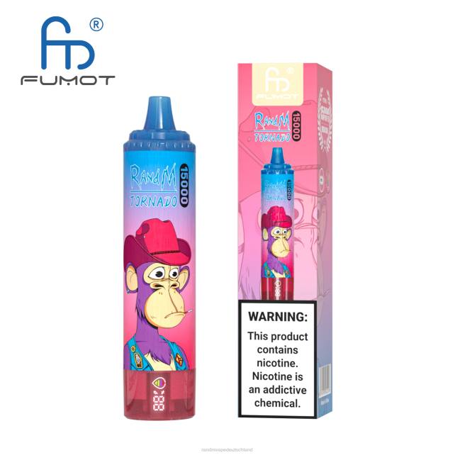 Fumot RandM Tornado 15000 Vape-Gerät mit Akku und E-Liquid-Display Version 1 04LD29 - Tornado Vape Preis Erdbeerwassermelone