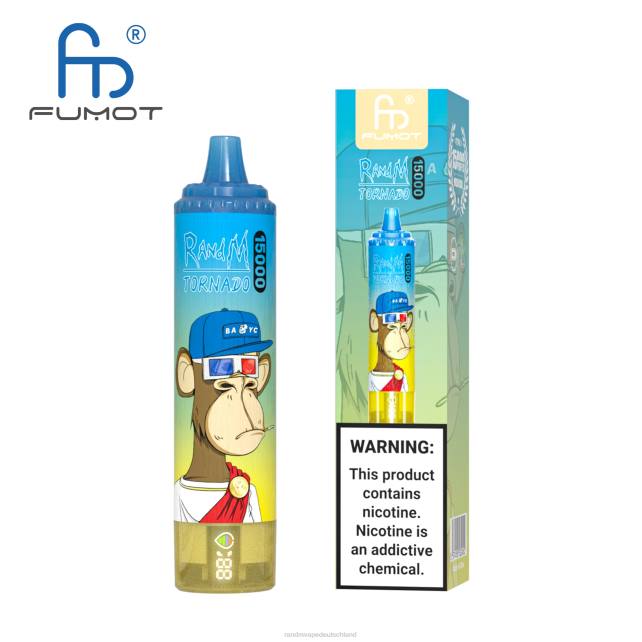 Fumot RandM Tornado 15000 Vape-Gerät mit Akku und E-Liquid-Display Version 1 04LD29 - Tornado Vape Preis Erdbeerwassermelone
