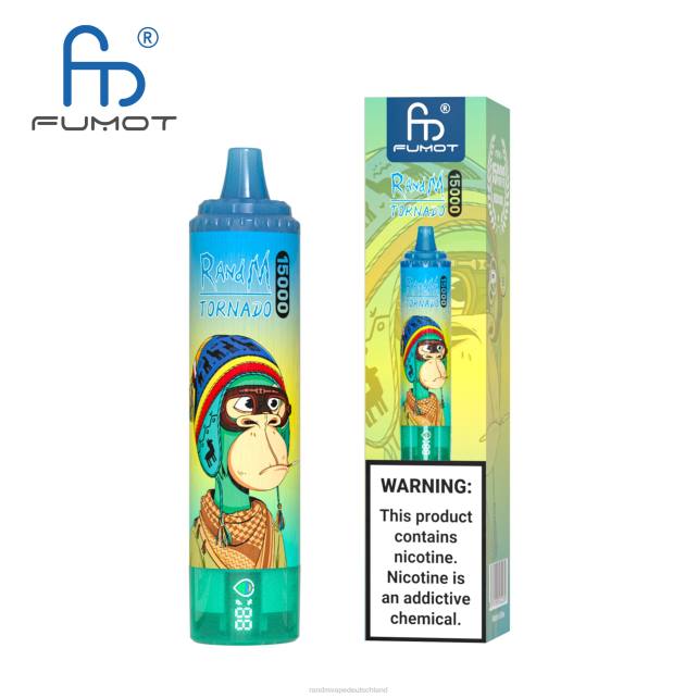 Fumot RandM Tornado 15000 Vape-Gerät mit Akku und E-Liquid-Display Version 1 04LD29 - Tornado Vape Preis Erdbeerwassermelone