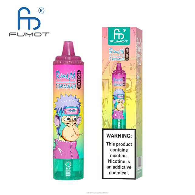 Fumot RandM Tornado 15000 Vape-Gerät mit Akku und E-Liquid-Display Version 1 04LD29 - Tornado Vape Preis Erdbeerwassermelone