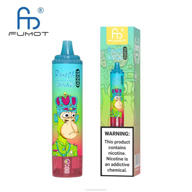 Fumot RandM Tornado 15000 Vape-Gerät mit Akku und E-Liquid-Display Version 1 04LD29 - Tornado Vape Preis Erdbeerwassermelone