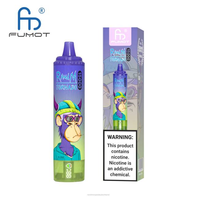 Fumot RandM Tornado 15000 Vape-Gerät mit Akku und E-Liquid-Display Version 1 04LD29 - Tornado Vape Preis Erdbeerwassermelone