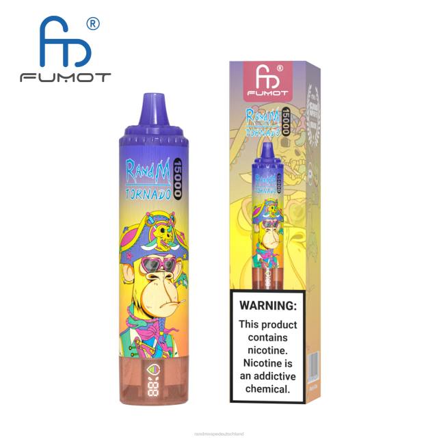 Fumot RandM Tornado 15000 Vape-Gerät mit Akku und E-Liquid-Display Version 1 04LD29 - Tornado Vape Preis Erdbeerwassermelone