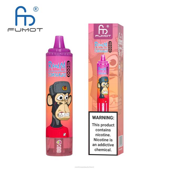Fumot RandM Tornado 15000 Vape-Gerät mit Akku und E-Liquid-Display Version 1 04LD29 - Tornado Vape Preis Erdbeerwassermelone