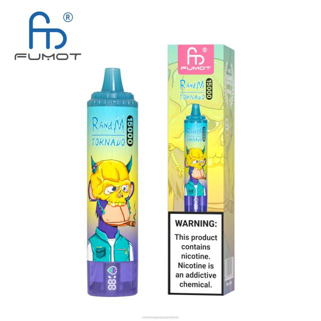 Fumot RandM Tornado 15000 Vape-Gerät mit Akku und E-Liquid-Display Version 1 04LD29 - Tornado Vape Preis Erdbeerwassermelone