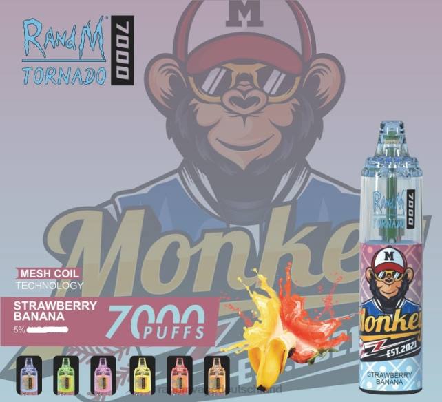 RandM Tornado 7000 Airflow Control Vape-Gerät 1St 04LD171 - RandM Tornado Germany Pfirsicheis