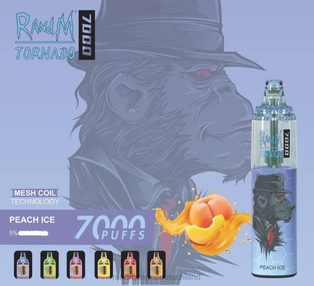 RandM Tornado 7000 Airflow Control Vape-Gerät 1St 04LD179 - Tornado Vape Preis roter Apfel Zitrone
