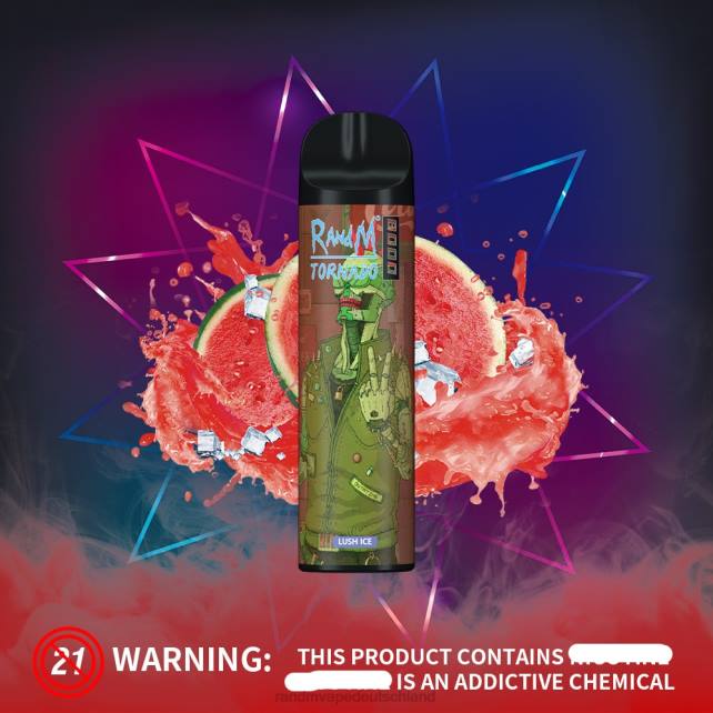 RandM Tornado 8000 Airflow Control Vape-Gerät 1St 04LD236 - RandM Vape Deutschland üppiges Eis