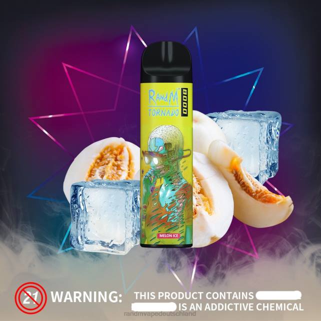 RandM Tornado 8000 Airflow Control Vape-Gerät 1St 04LD244 - RandM Vape Köln Meloneneis