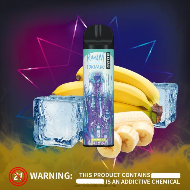 RandM Tornado 8000 Airflow Control Vape-Gerät 1St 04LD247 - RandM Vape Deutschland Kaufen Bananeneis