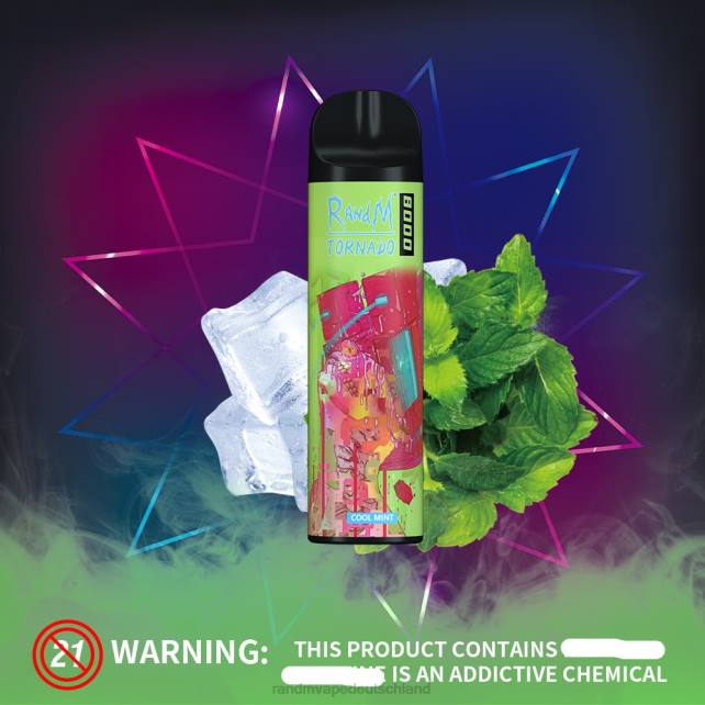 RandM Tornado 8000 Airflow Control Vape-Gerät 1St 04LD249 - Tornado Vape Preis frische Minze
