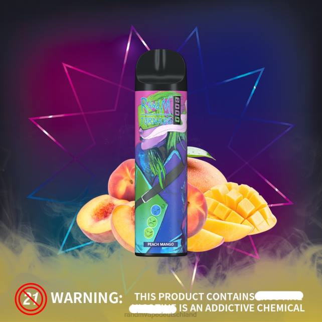RandM Tornado 8000 Airflow Control Vape-Gerät 1St 04LD251 - RandM Tornado Germany Pfirsich-Mango