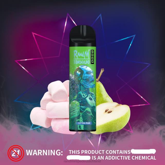 RandM Tornado 8000 Airflow Control Vape-Gerät 1St 04LD251 - RandM Tornado Germany Pfirsich-Mango