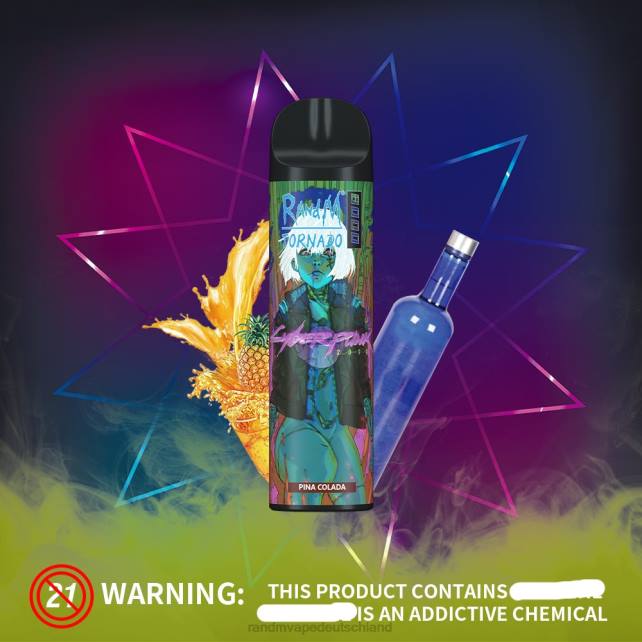 RandM Tornado 8000 Airflow Control Vape-Gerät 1St 04LD252 - RandM Tornado Berlin Pina Colada