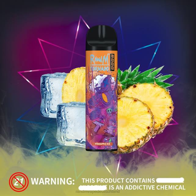 RandM Tornado 8000 Airflow Control Vape-Gerät 1St 04LD252 - RandM Tornado Berlin Pina Colada